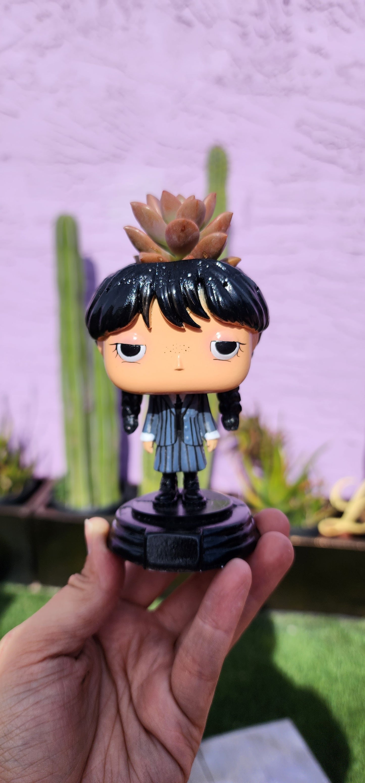 Wednesday Funko style DIY PLANTER