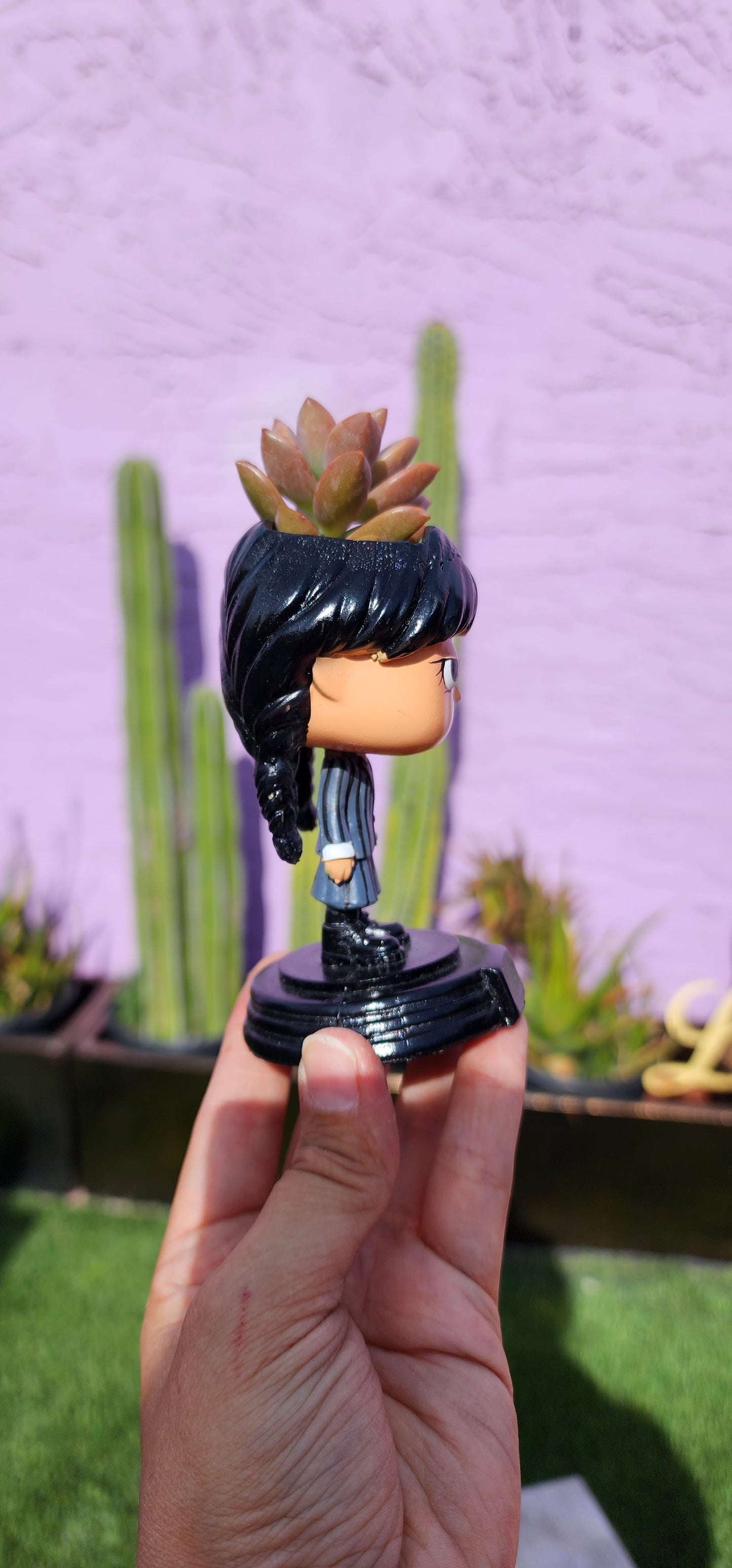 Wednesday Funko style DIY PLANTER