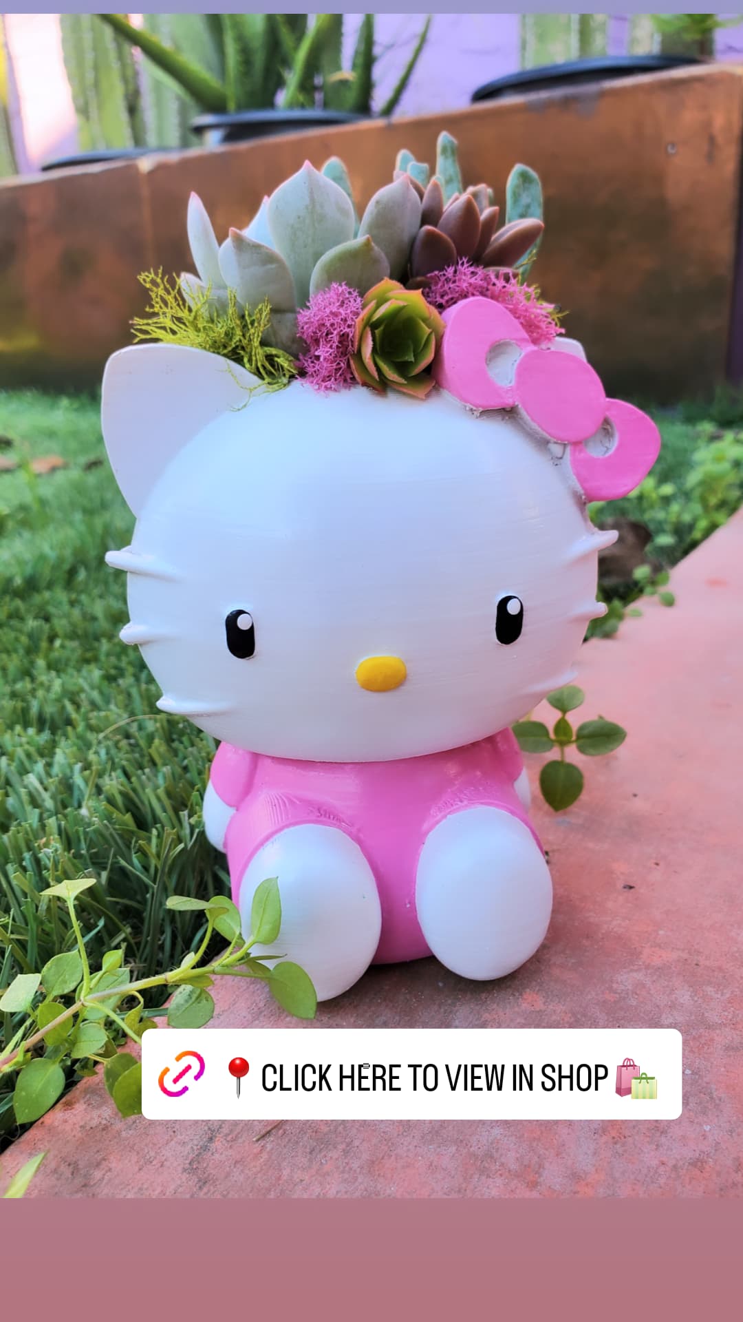 hello kitty pot plant Hello Kitty Planter, DIY – Seelenelamoon