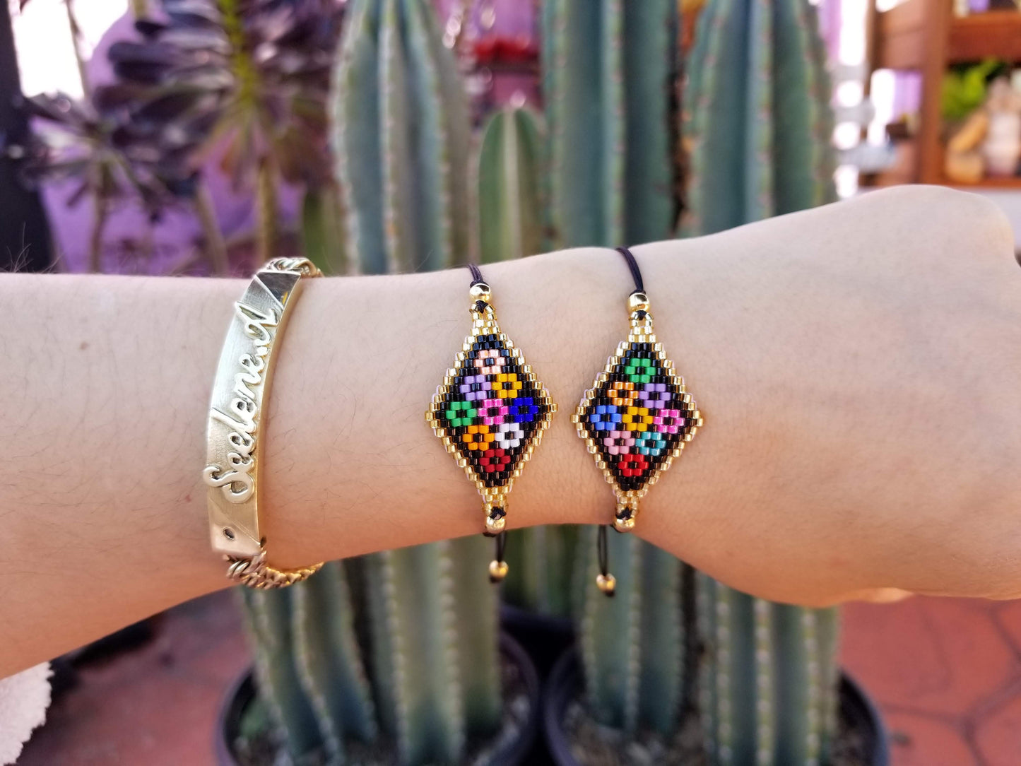 Colorful Waterproof Glass bead bracelets!