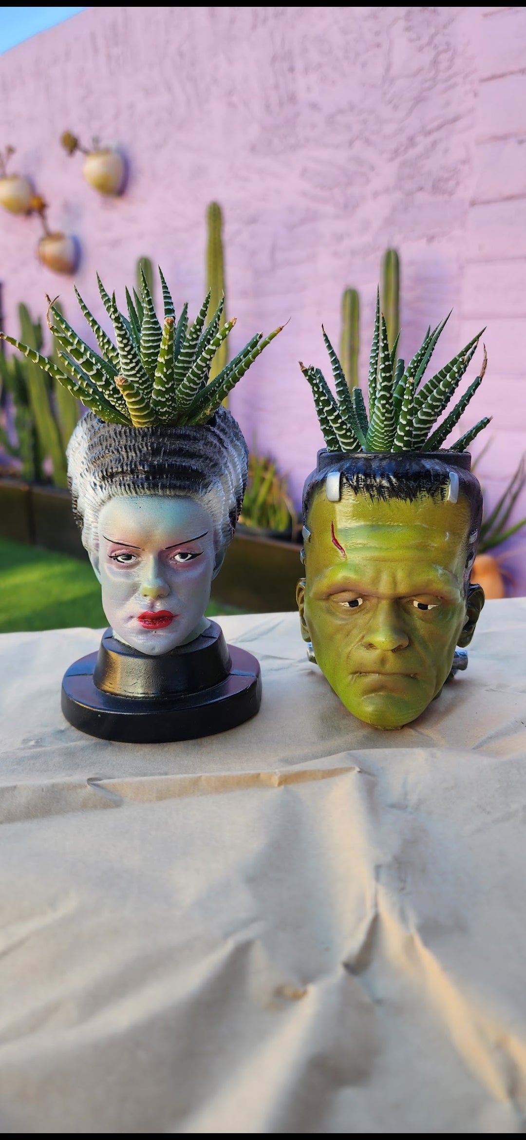 Scary Planters! Jason Chucky Tiffany Coraline Jason Michael Jack Sally Frankenstein Elizabeth -Funko style DIY PLANTER