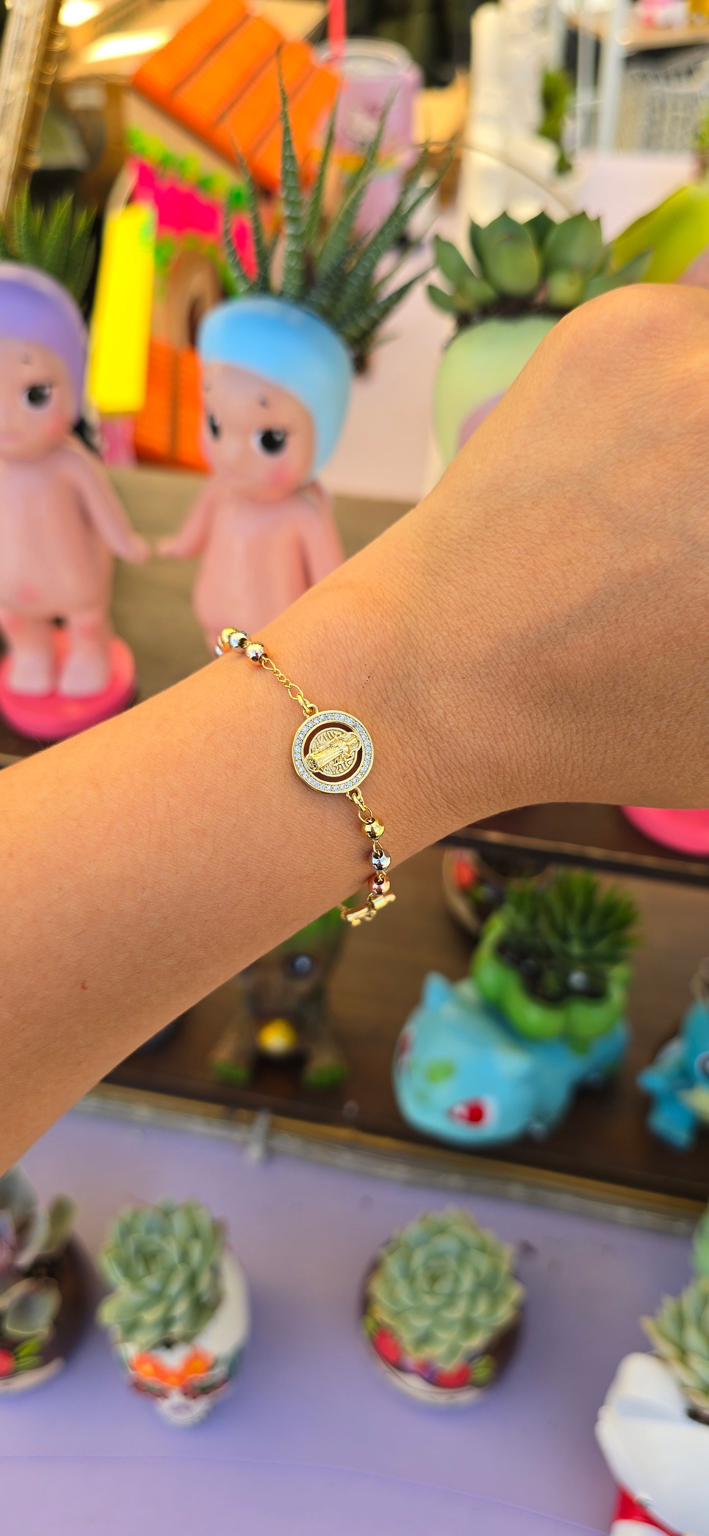 Rosary Gold Plated Bracelet