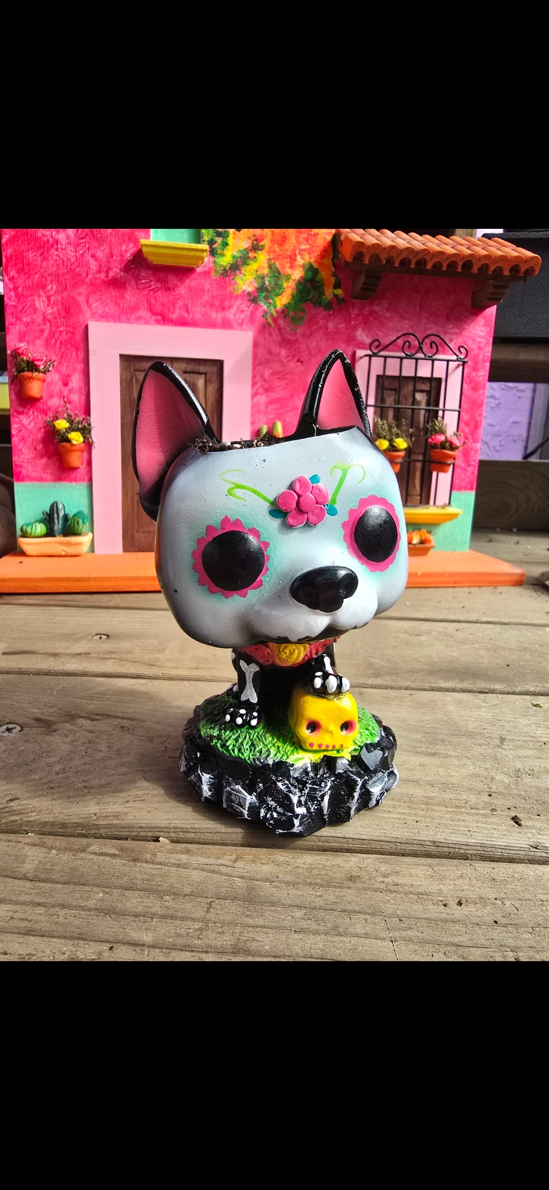 Day of the Dead Doggy planter DIY