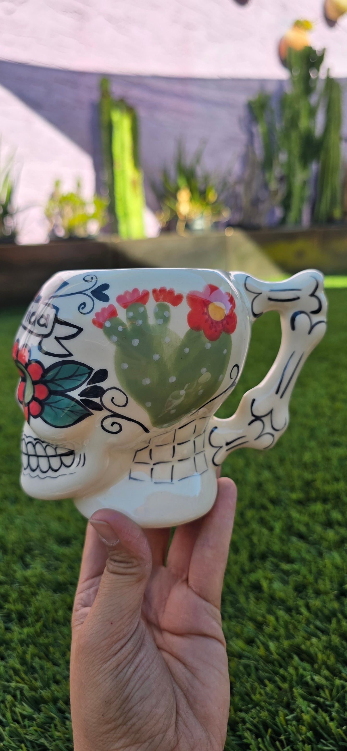 Day of the Dead Skull Ceramic Mug