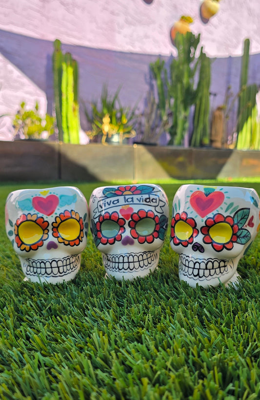 Day of the Dead Skull Ceramic Mug