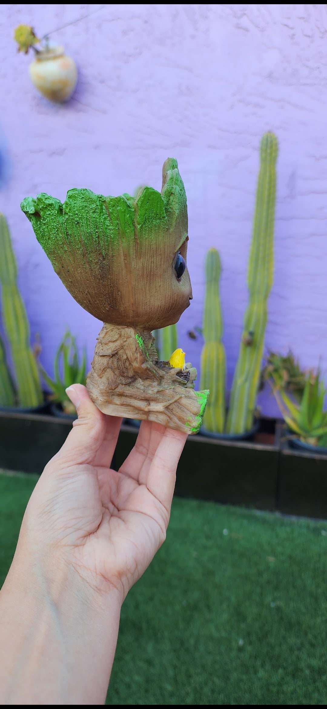 Baby Groot and chick-DIY Planter
