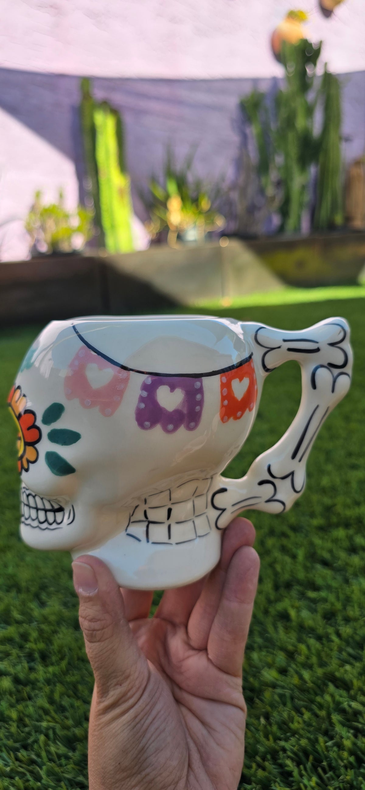 Day of the Dead Skull Ceramic Mug