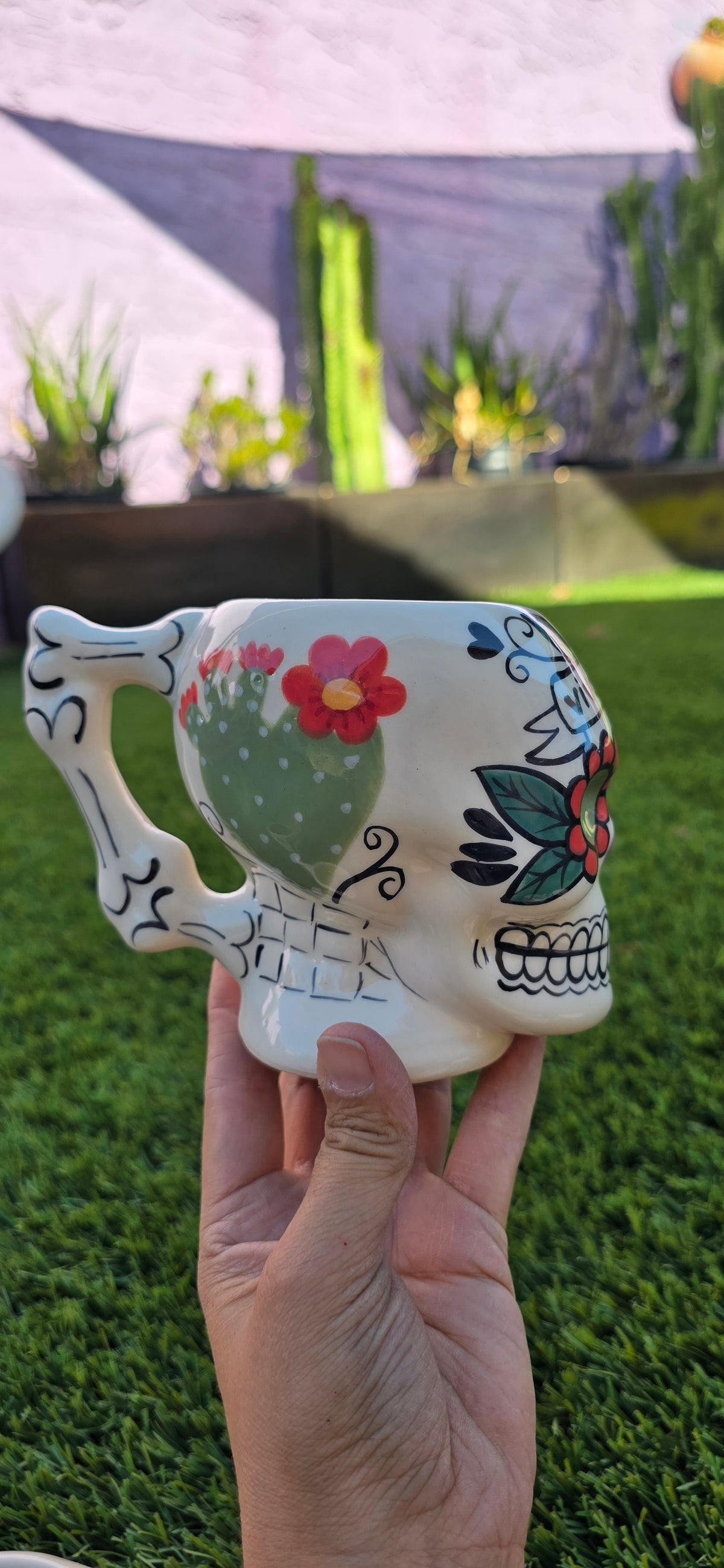 Day of the Dead Skull Ceramic Mug