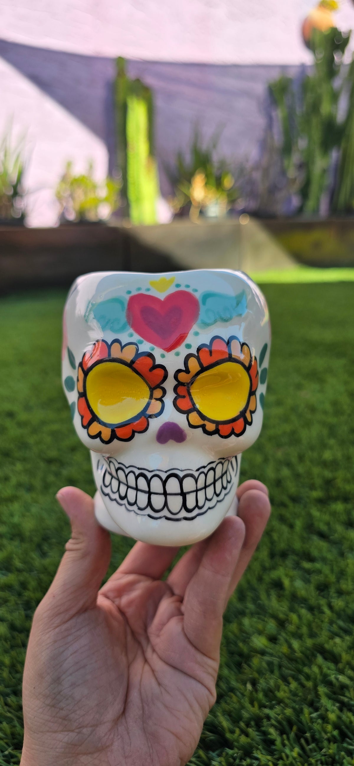 Day of the Dead Skull Ceramic Mug