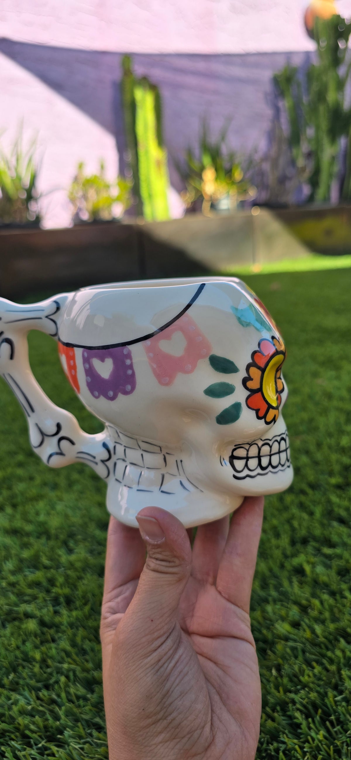 Day of the Dead Skull Ceramic Mug