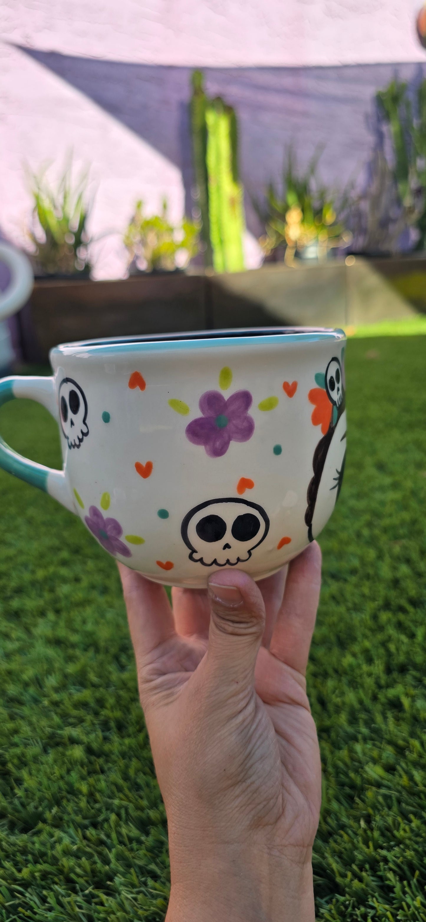 Day of the Dead Skull Ceramic Mug