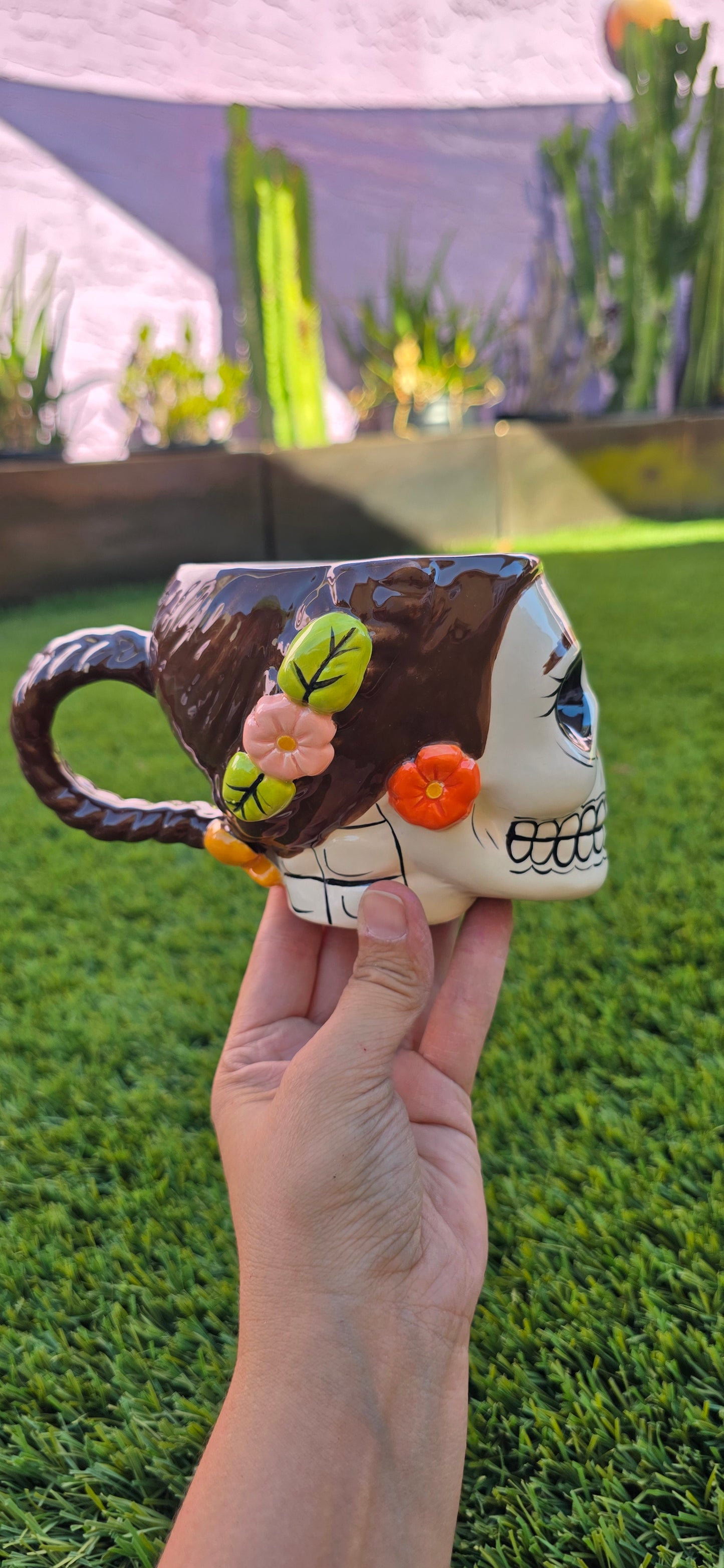 Day of the Dead Skull Ceramic Mug