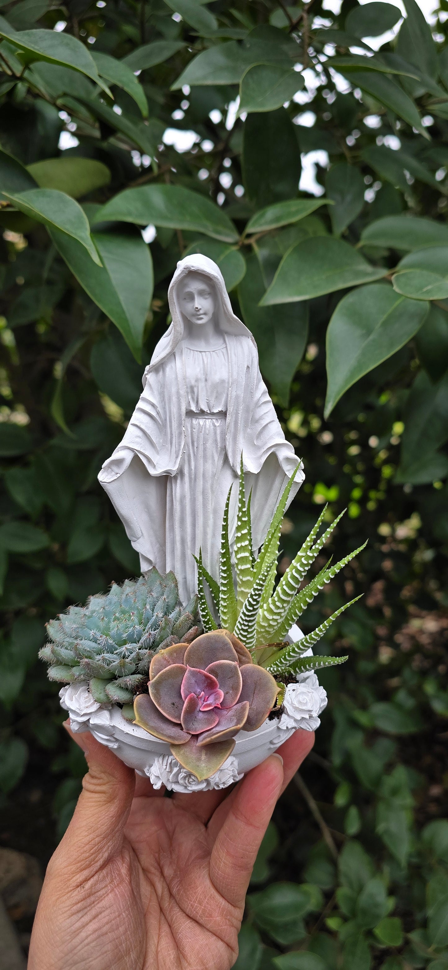 Virgin Mary Statue Planter