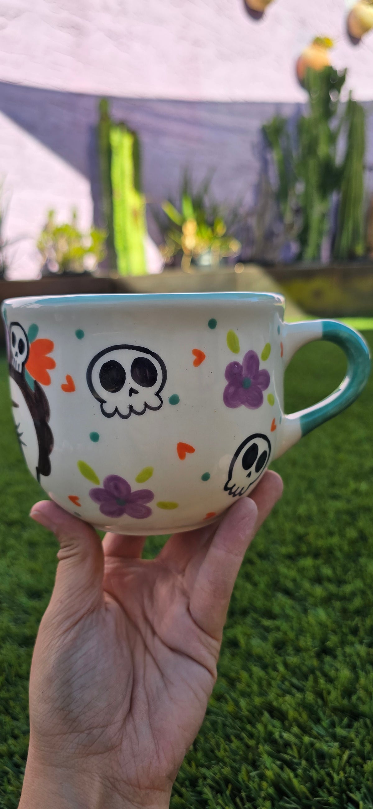 Day of the Dead Skull Ceramic Mug