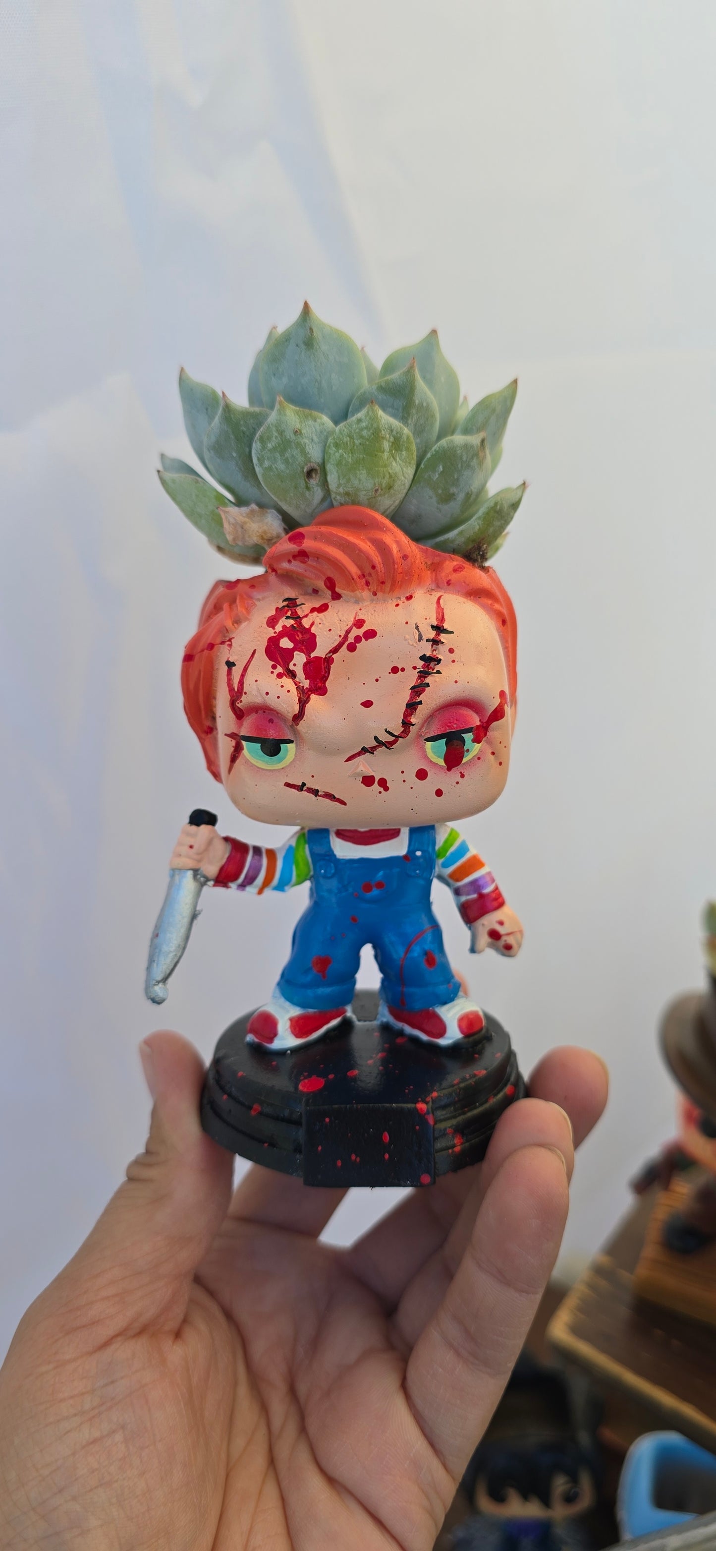 Scary Planters! Jason Chucky Tiffany Coraline Jason Michael Jack Sally  Frankenstein Elizabeth -Funko style DIY PLANTER