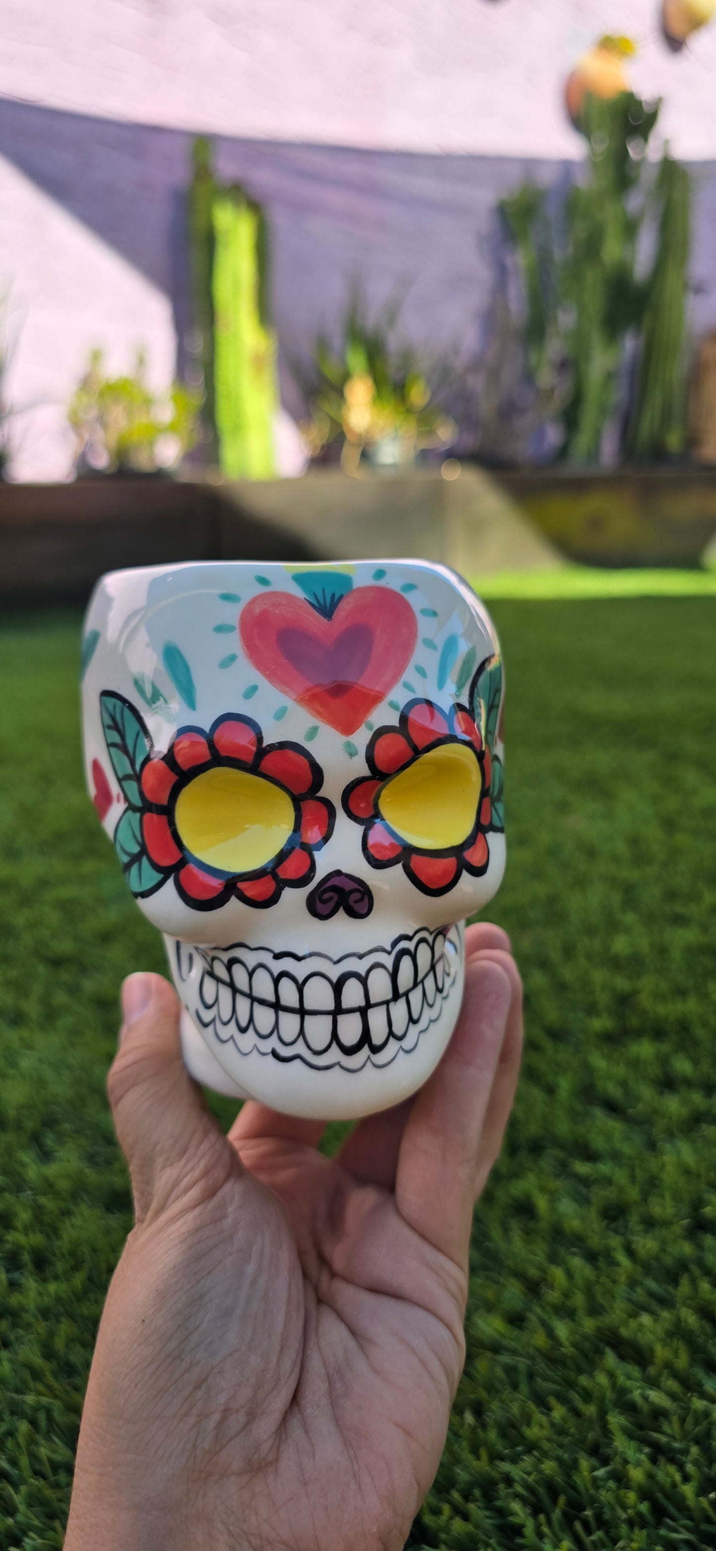 Day of the Dead Skull Ceramic Mug