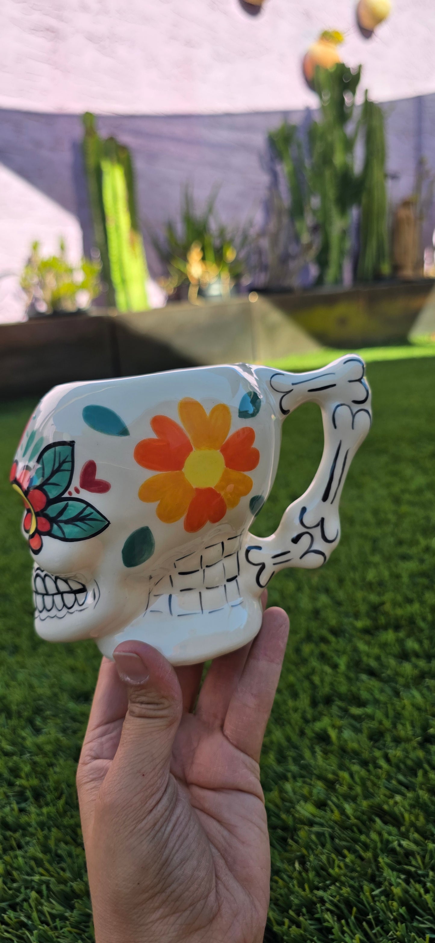 Day of the Dead Skull Ceramic Mug