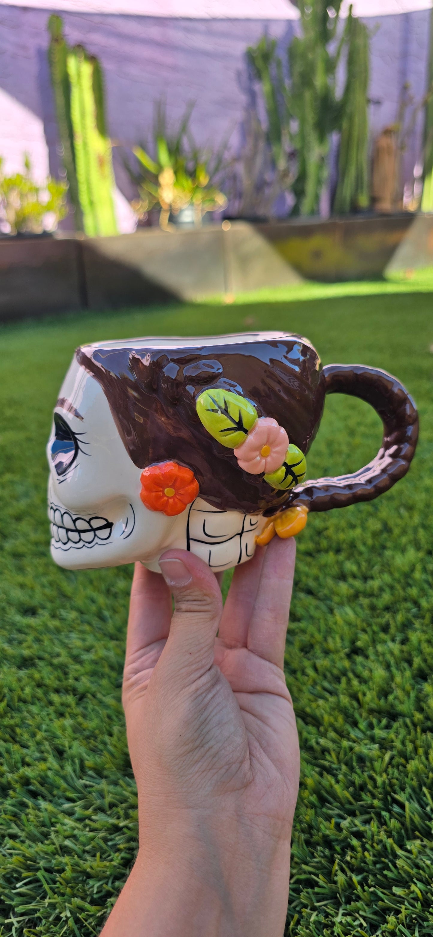 Day of the Dead Skull Ceramic Mug