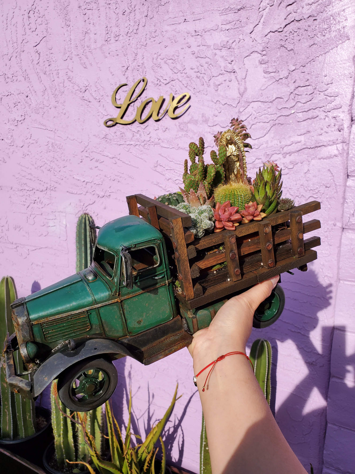 Vintage Green Truck DIY PLANTER