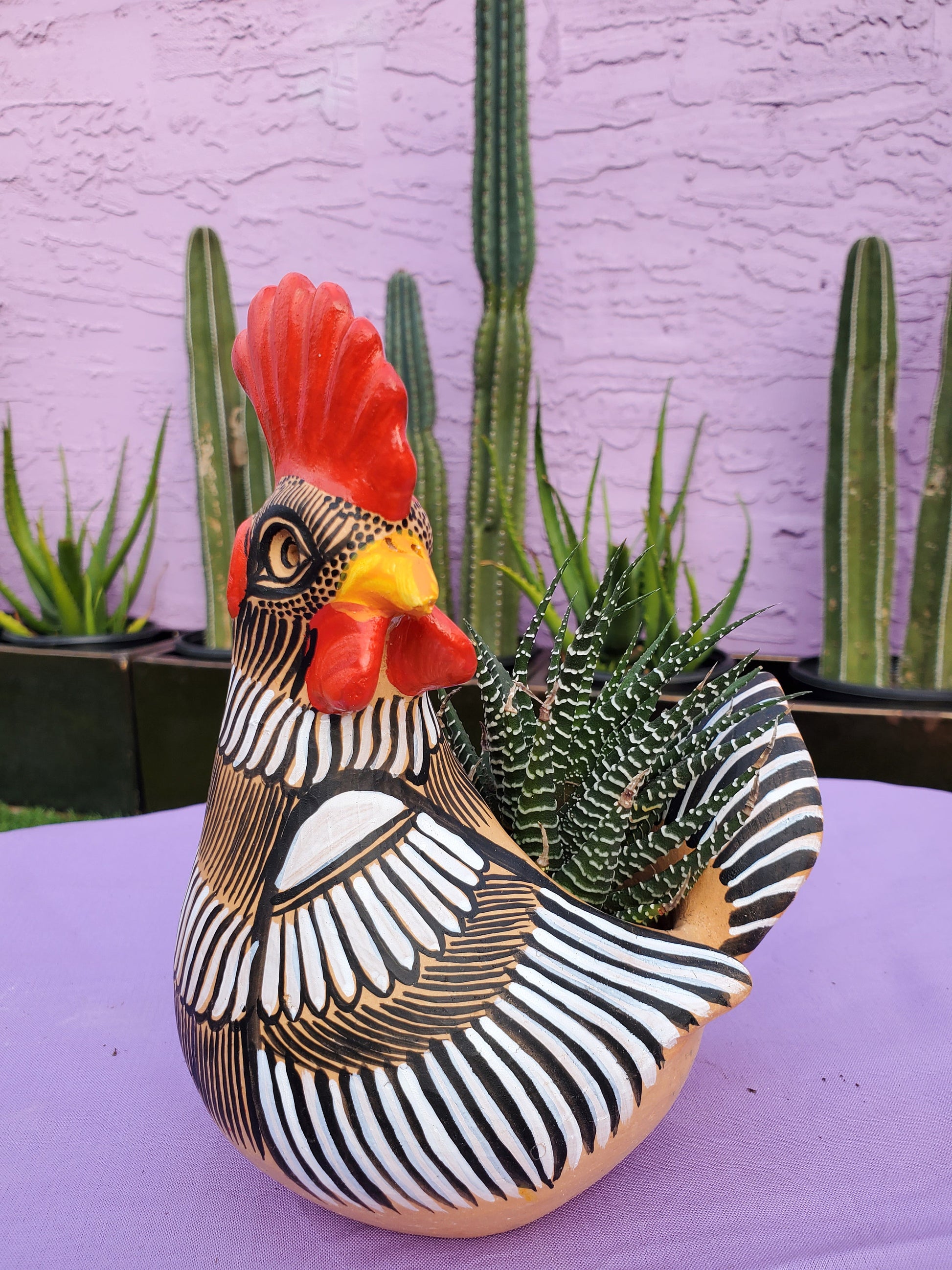 rooster planter pot Rooster/Chicken Planter 8 inch OR 11 inches – Seelenelamoon
