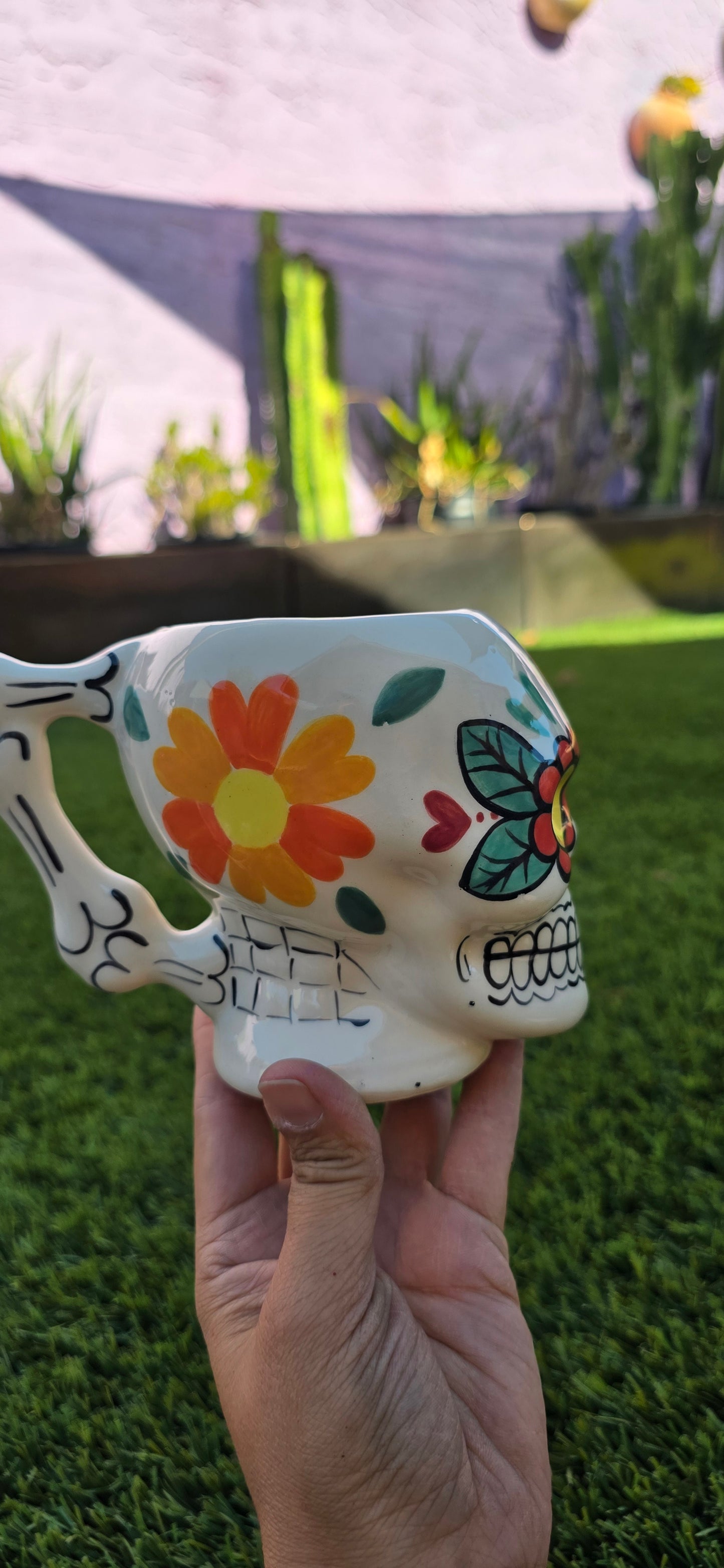Day of the Dead Skull Ceramic Mug