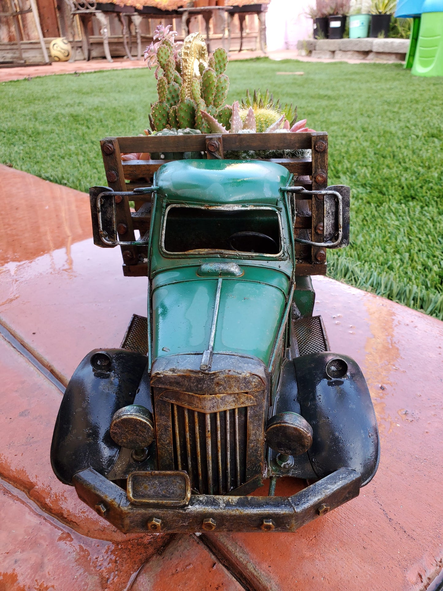 Vintage Green Truck DIY PLANTER